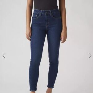 Levis 721 Jeans Womens 29 High Rise Skinny Fit Stretch Blue Dark Wash